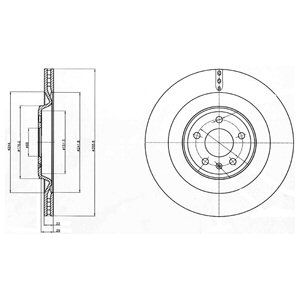 Tarcza hamulcowa DELPHI BG4387C