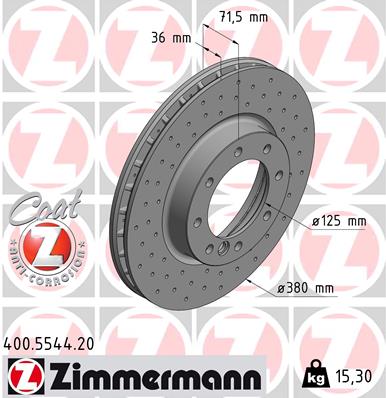 Tarcza hamulcowa ZIMMERMANN 400.5544.20