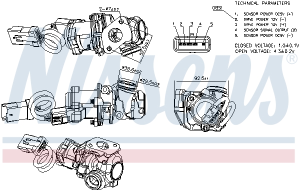 Zawór EGR NISSENS 98245