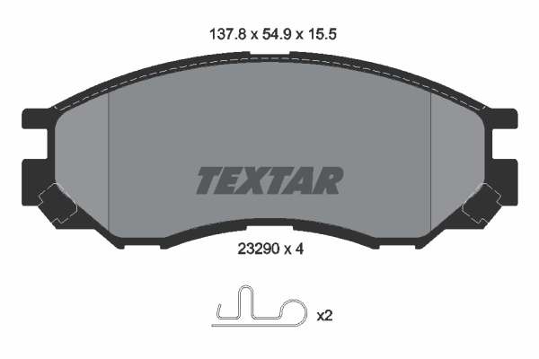 Klocki hamulcowe TEXTAR 2329002