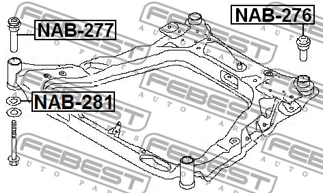 Łożyskowanie  korpusu osi FEBEST NAB-276