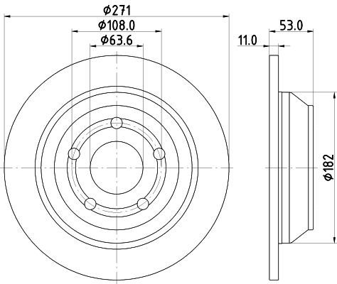 Tarcza hamulcowa HELLA 8DD 355 133-781
