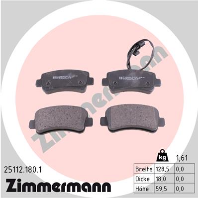 Klocki hamulcowe ZIMMERMANN 25112.180.1