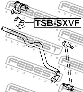 Guma stabilizatora FEBEST TSB-SXVF