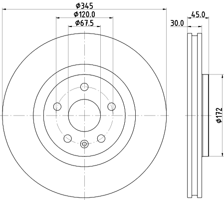 Tarcza hamulcowa HELLA 8DD 355 132-621