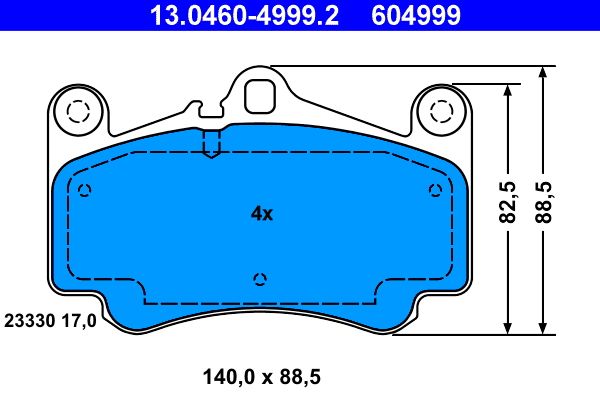 Klocki hamulcowe ATE 13.0460-4999.2