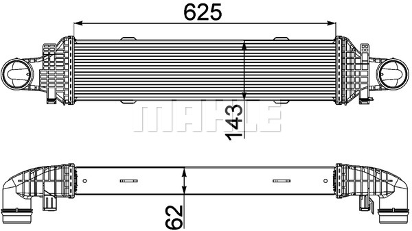 Chłodnica powietrza intercooler MAHLE CI 357 000P