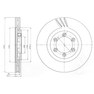 Tarcza hamulcowa DELPHI BG4112