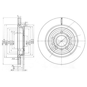 Tarcza hamulcowa DELPHI BG3886C