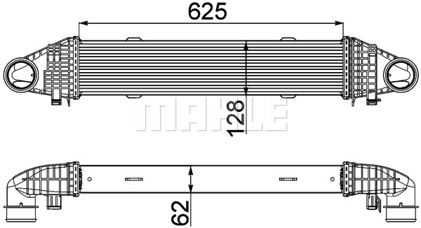 Chłodnica powietrza intercooler MAHLE CI 358 000P