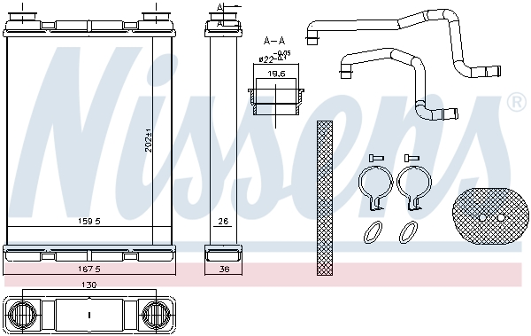 Nagrzewnica NISSENS 707203