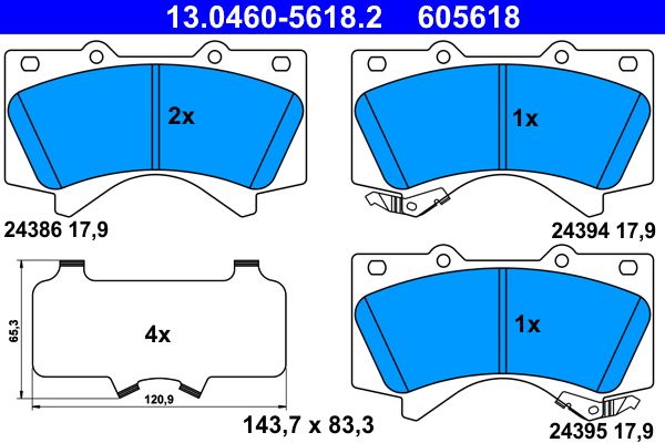 Klocki hamulcowe ATE 13.0460-5618.2