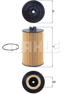 Filtr oleju MAHLE OX 161D