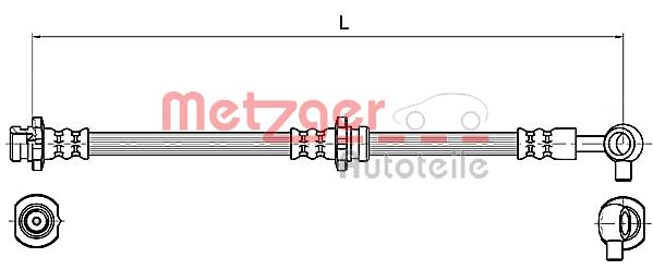 Przewód hamulcowy elastyczny METZGER 4110131