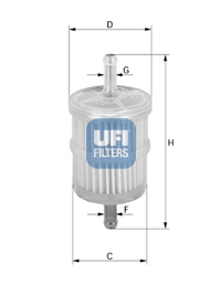 Filtr paliwa UFI 31.001.00