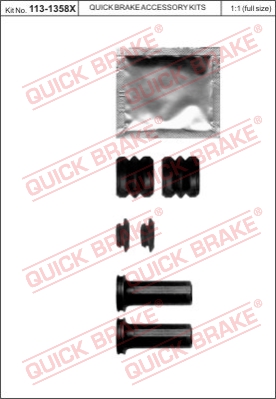 Zestaw tulei prowadzących zacisk hamulca QUICK BRAKE 113-1358X