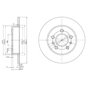 Tarcza hamulcowa DELPHI BG2696