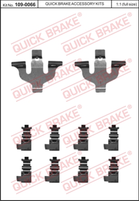 Zestaw akcesoriów montażowych  klocków hamulcowych QUICK BRAKE 109-0066