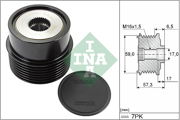 Sprzęgło alternatora INA 535 0314 10