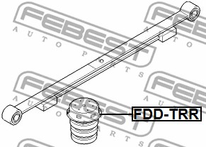 Dystans gumowy FEBEST FDD-TRR