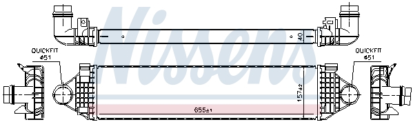 Chłodnica powietrza intercooler NISSENS 961476