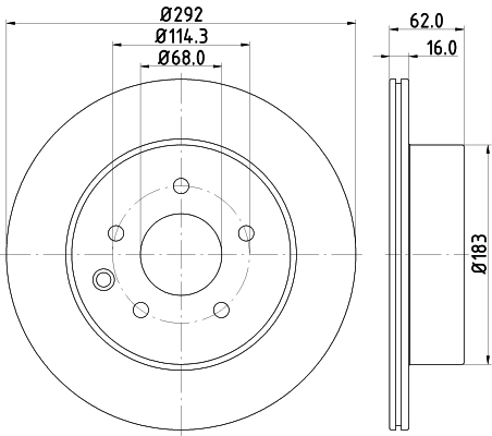 Tarcza hamulcowa HELLA 8DD 355 118-711