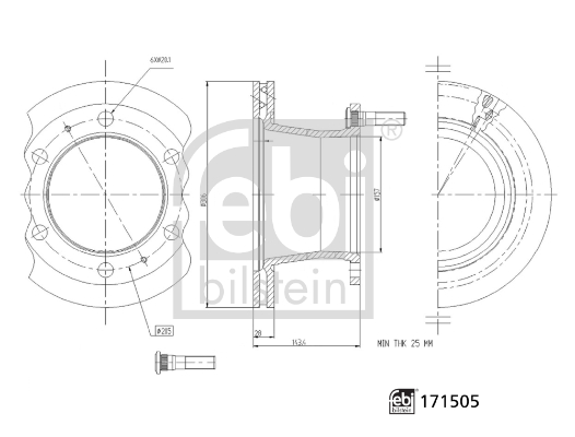Tarcza hamulcowa FEBI BILSTEIN 171505