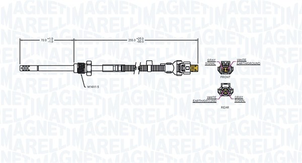 Czujnik  temperatury spalin MAGNETI MARELLI 172000205010