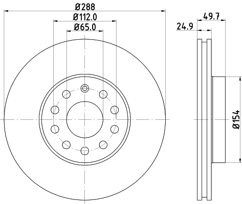 Tarcza hamulcowa HELLA 8DD 355 128-001