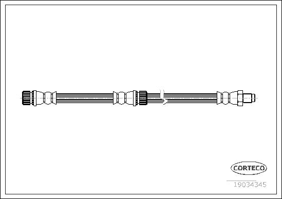 Przewód hamulcowy elastyczny CORTECO 19034345
