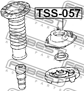 Poduszka amortyzatora FEBEST TSS-057