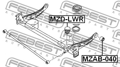 Tuleja wahacza FEBEST MZAB-040