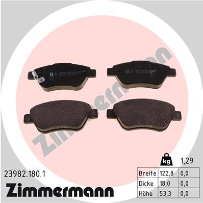 Klocki hamulcowe ZIMMERMANN 23982.180.1