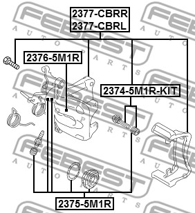 Zacisk hamulca FEBEST 2377-2CBRR