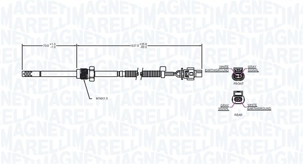 Czujnik  temperatury spalin MAGNETI MARELLI 172000035010