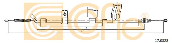 Linka hamulca ręcznego COFLE 17.0328