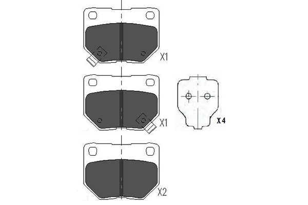 Klocki hamulcowe KAVO PARTS KBP-6545