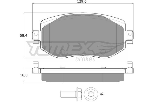 Klocki hamulcowe TOMEX BRAKES TX 18-33