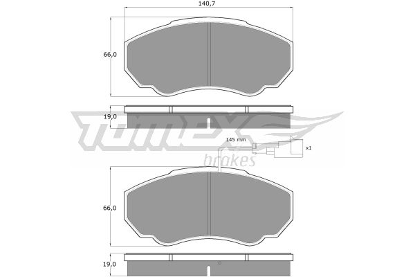 Klocki hamulcowe TOMEX BRAKES TX 12-45