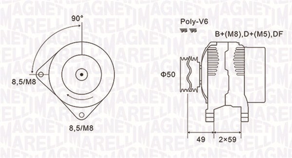Alternator MAGNETI MARELLI 063731147010