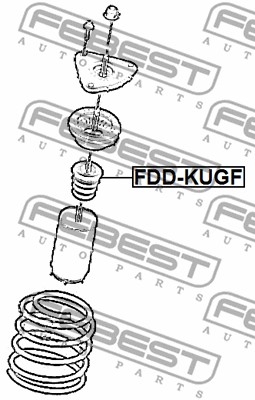 Dystans gumowy FEBEST FDD-KUGF