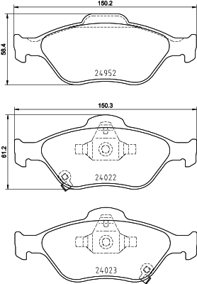 Klocki hamulcowe HELLA 8DB 355 025-321