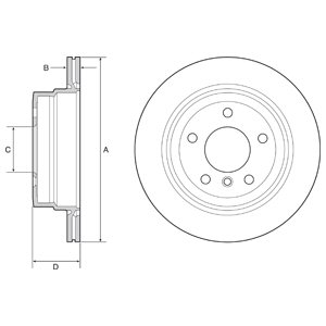 Tarcza hamulcowa DELPHI BG4946C