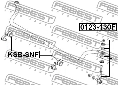 Guma stabilizatora FEBEST KSB-SNF