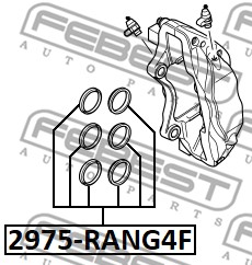 Zestaw naprawczy zacisku hamulcowego FEBEST 2975-RANGF