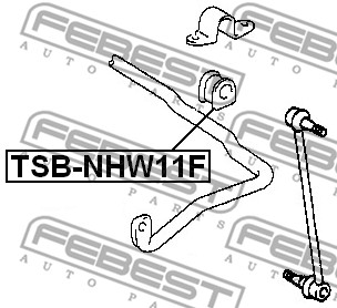 Guma stabilizatora FEBEST TSB-NHW11F