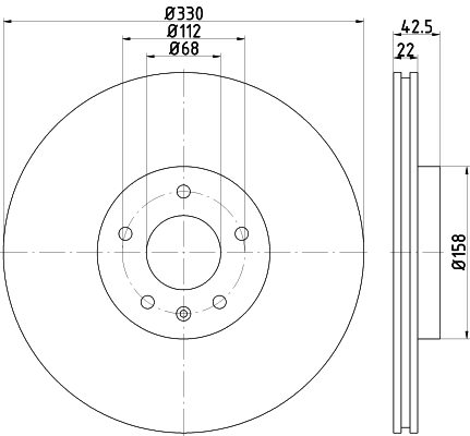 Tarcza hamulcowa HELLA 8DD 355 117-721