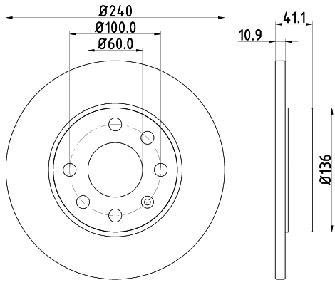 Tarcza hamulcowa HELLA PAGID 8DD 355 108-311