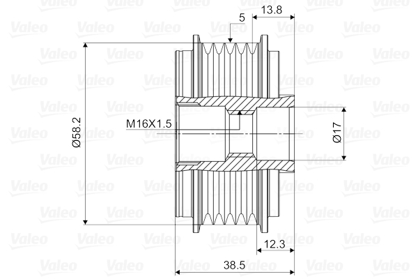 Sprzęgło alternatora VALEO 588037