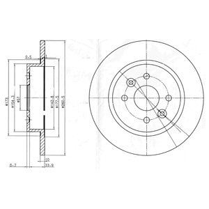 Tarcza hamulcowa DELPHI BG3804